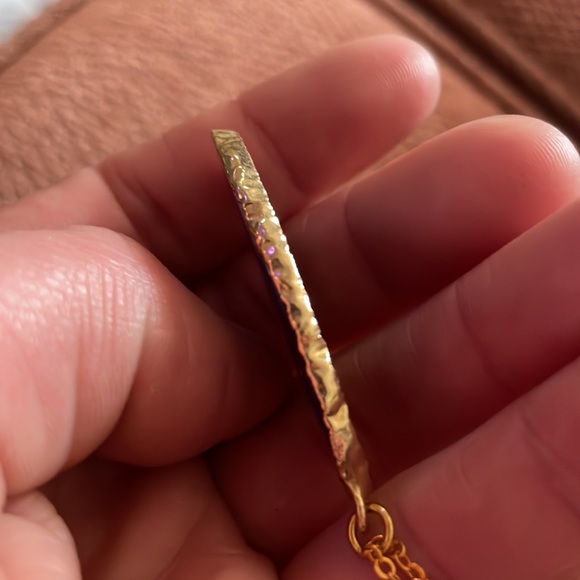 Purple crystal pendant necklace - Picture 4 of 4